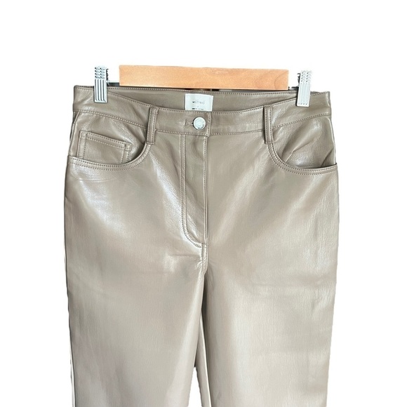 Wilfred x Aritzia - The Melina Vegan Leather Straight Leg Pants Sz 4 - Picture 6 of 11